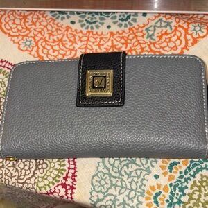 Nine West Gray Wallet with Black Accent